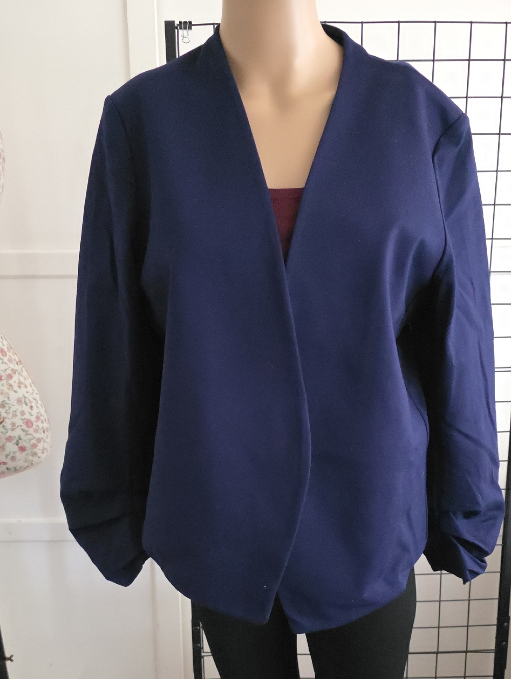 Nine West  Navy Blue Tailored Blazer Large